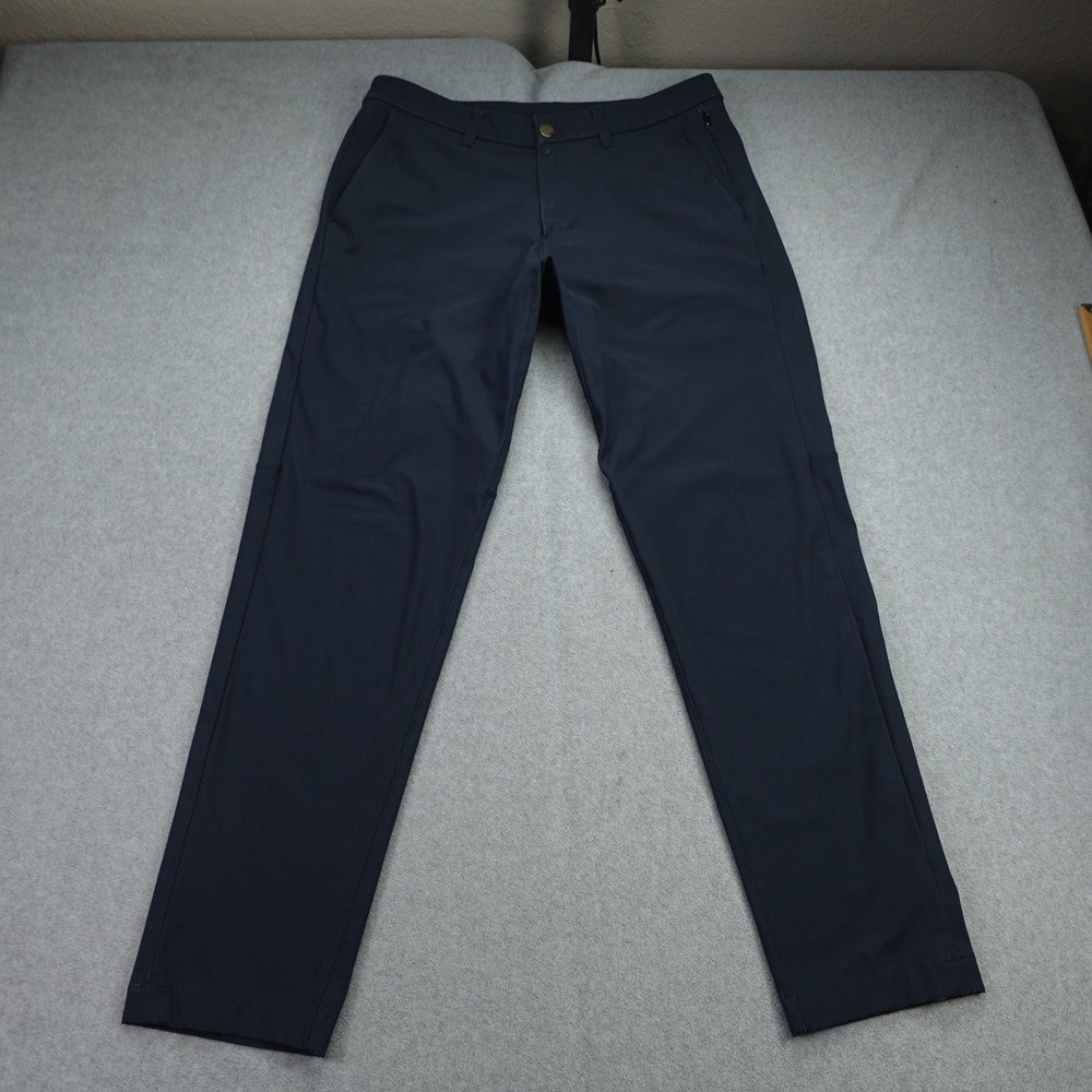 Lululemon Pants Mens 32x29 Navy Blue Commission Slim Warpstreme Chino Trousers